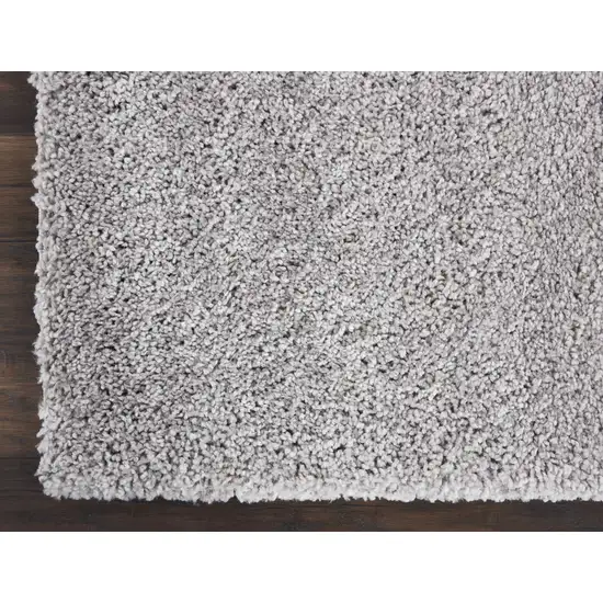 10' Gray Shag Runner Rug Photo 2
