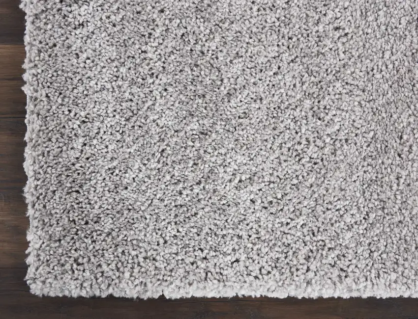 10' Gray Shag Runner Rug Photo 2