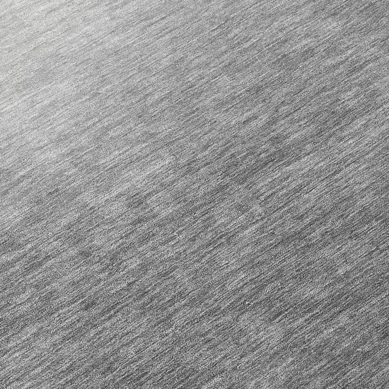 8' Gray Silver And Black Round Abstract Washable Indoor Outdoor Area Rug Photo 8