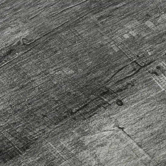 8' Gray Silver And Charcoal Abstract Washable Area Rug With UV Protection Photo 9