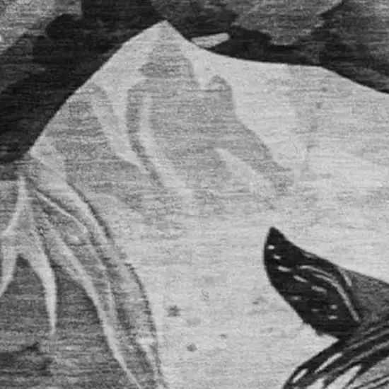 8' Gray Silver And Charcoal Animal Print Washable Round Rug With UV Protection Photo 2