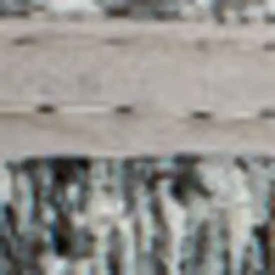 8' Gray White And Brown Abstract Washable Round Rug With UV Protection Photo 7