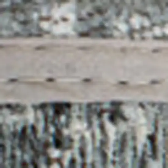 8' Gray White And Brown Abstract Washable Round Rug With UV Protection Photo 8