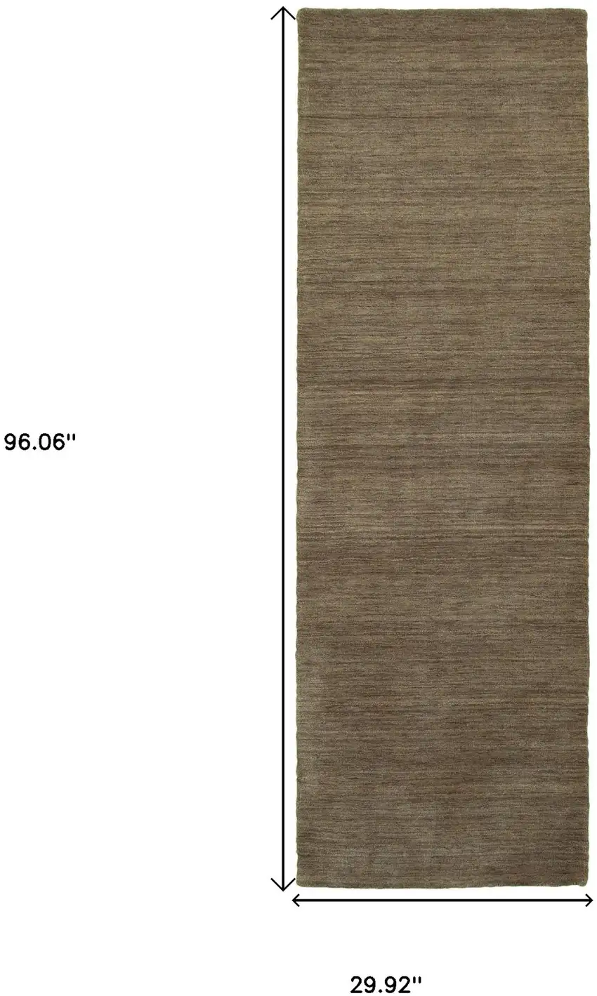 8' Gray Wool Hand Tufted Runner Rug Photo 3