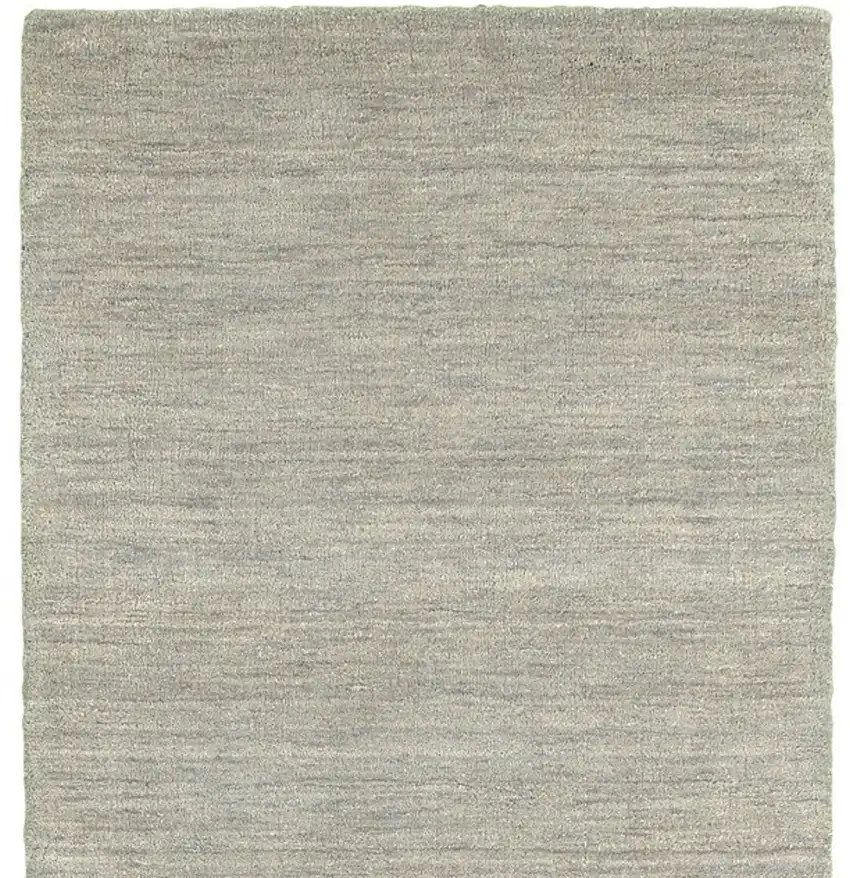 8' Gray Wool Hand Tufted Runner Rug Photo 4