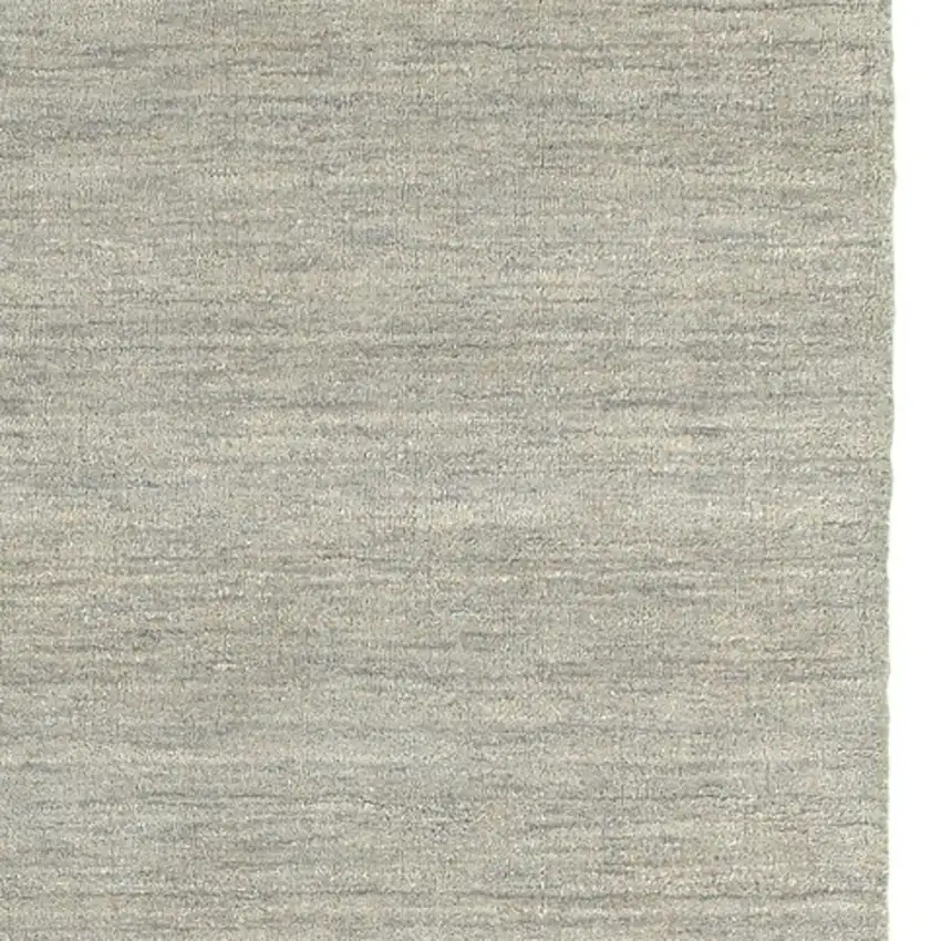8' Gray Wool Hand Tufted Runner Rug Photo 5