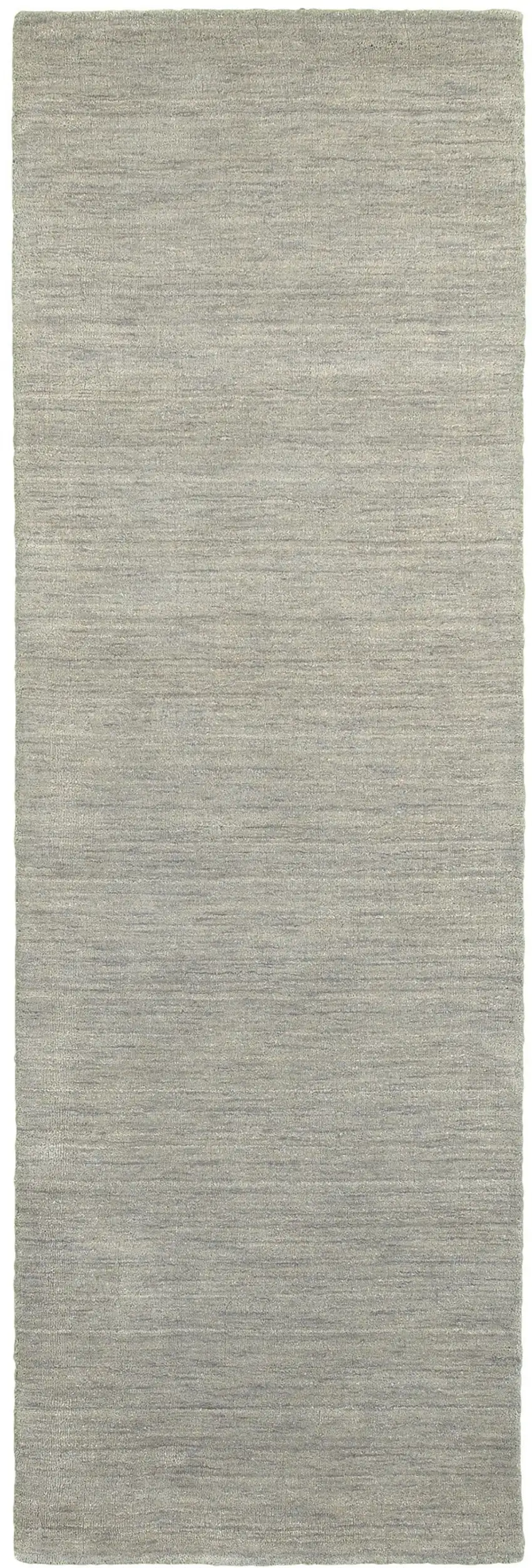 8' Gray Wool Hand Tufted Runner Rug Photo 2