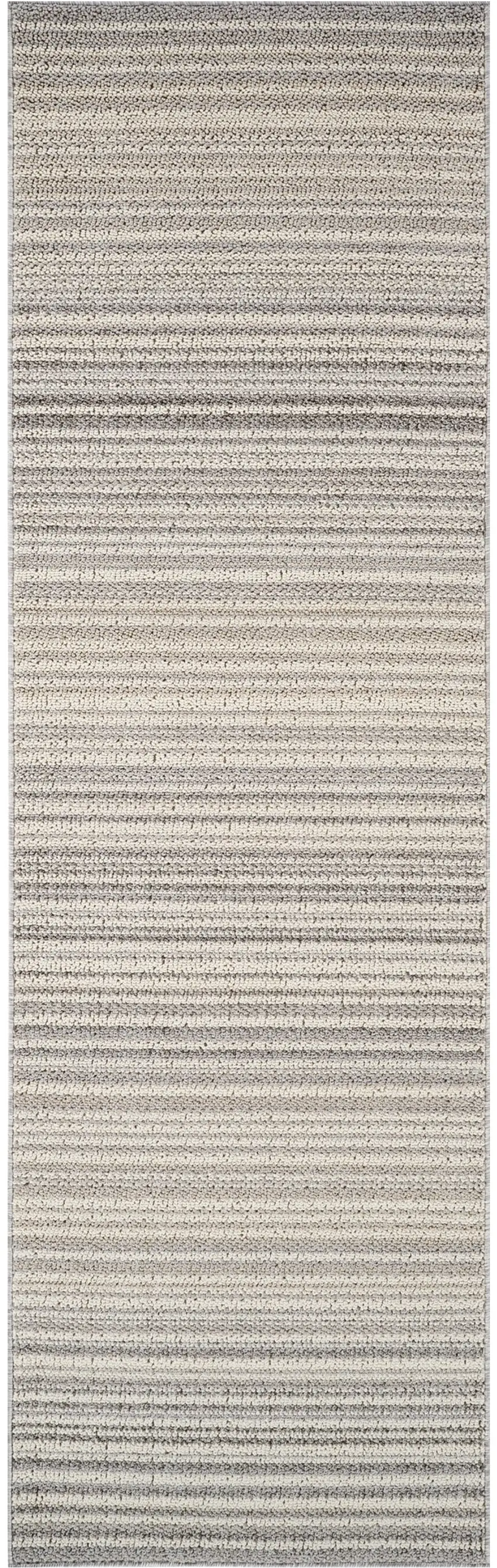 8' Gray and Beige Abstract Distressed Area Rug Photo 2