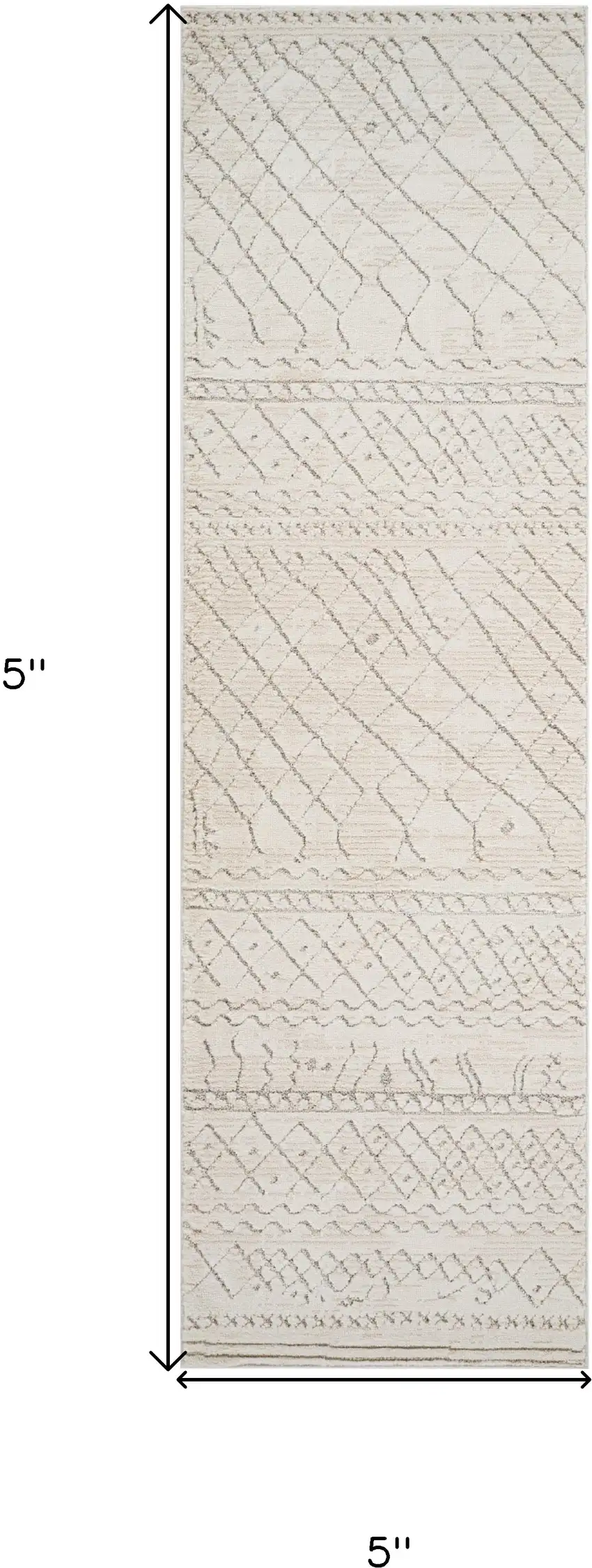 8' Gray and Beige Abstract Distressed Area Rug Photo 3