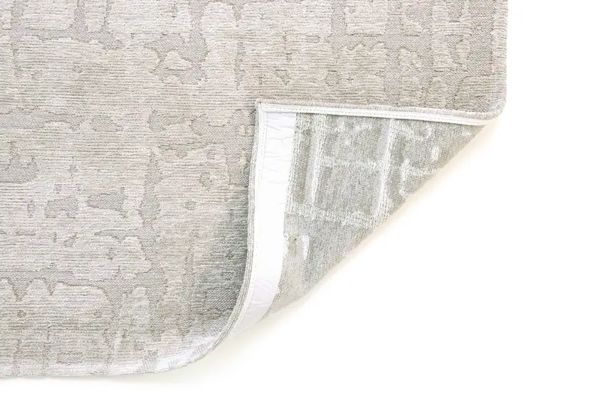 10' Gray and Beige Abstract Non Skid Area Rug Photo 4