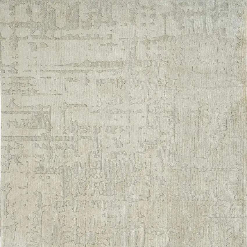 10' Gray and Beige Abstract Non Skid Area Rug Photo 5