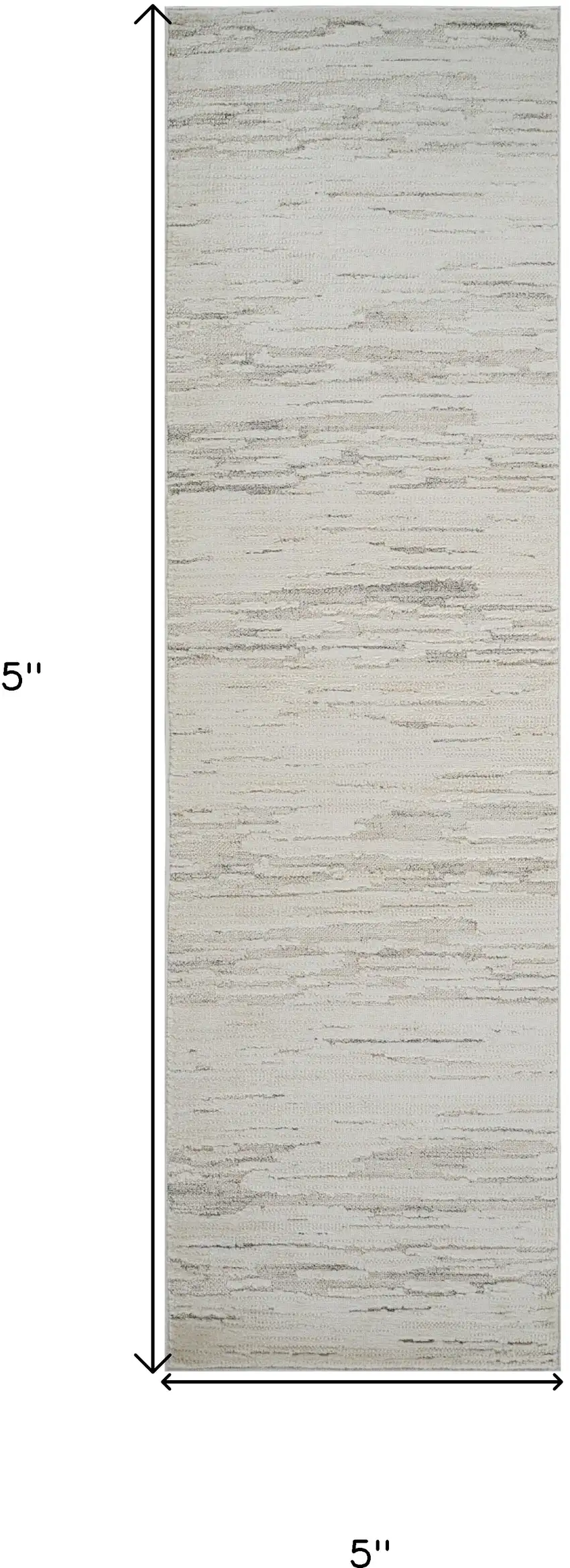 8' Gray and Beige Geometric Distressed Area Rug Photo 3
