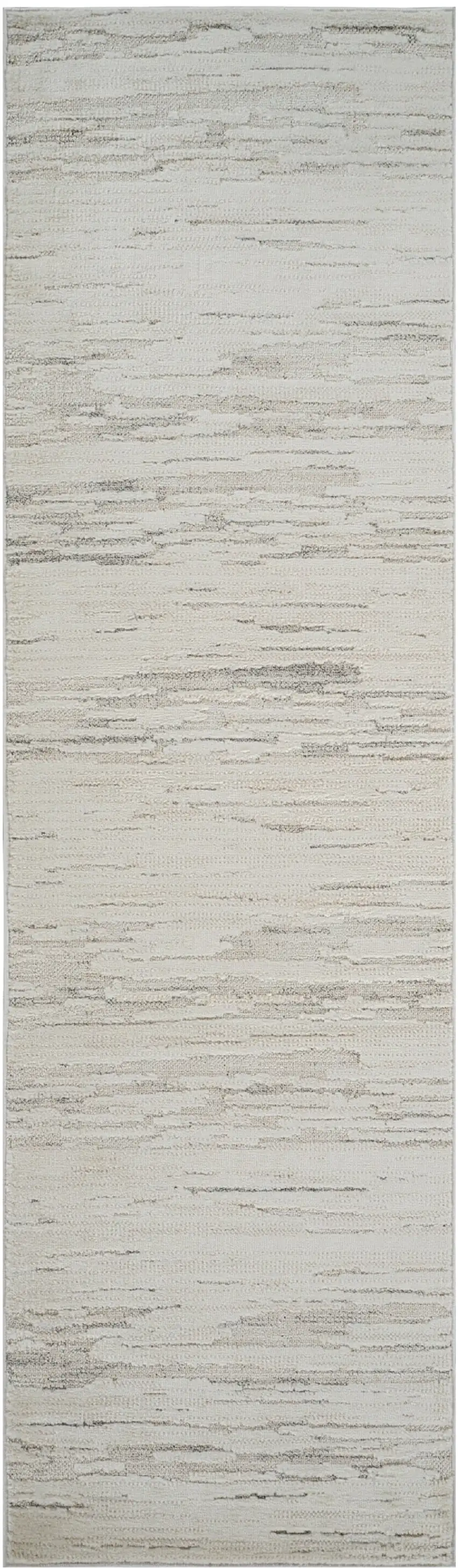 8' Gray and Beige Geometric Distressed Area Rug Photo 2