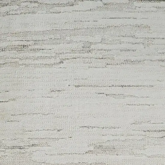 8' Gray And Beige Geometric Distressed Runner Rug Photo 4