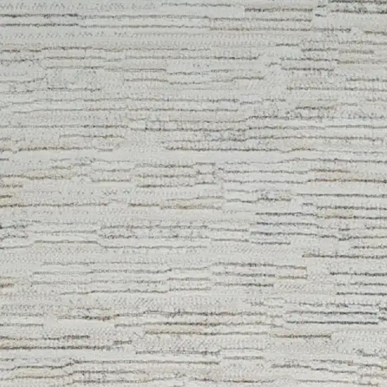 8' Gray And Beige Geometric Distressed Runner Rug Photo 4