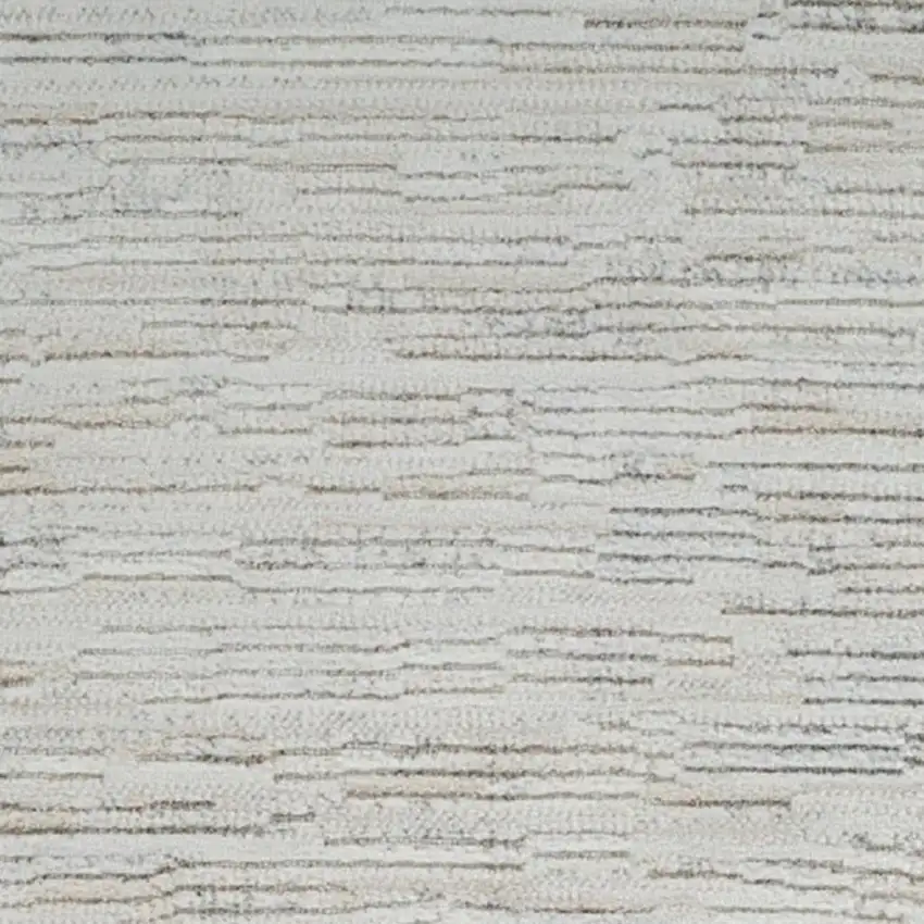 8' Gray And Beige Geometric Distressed Runner Rug Photo 4