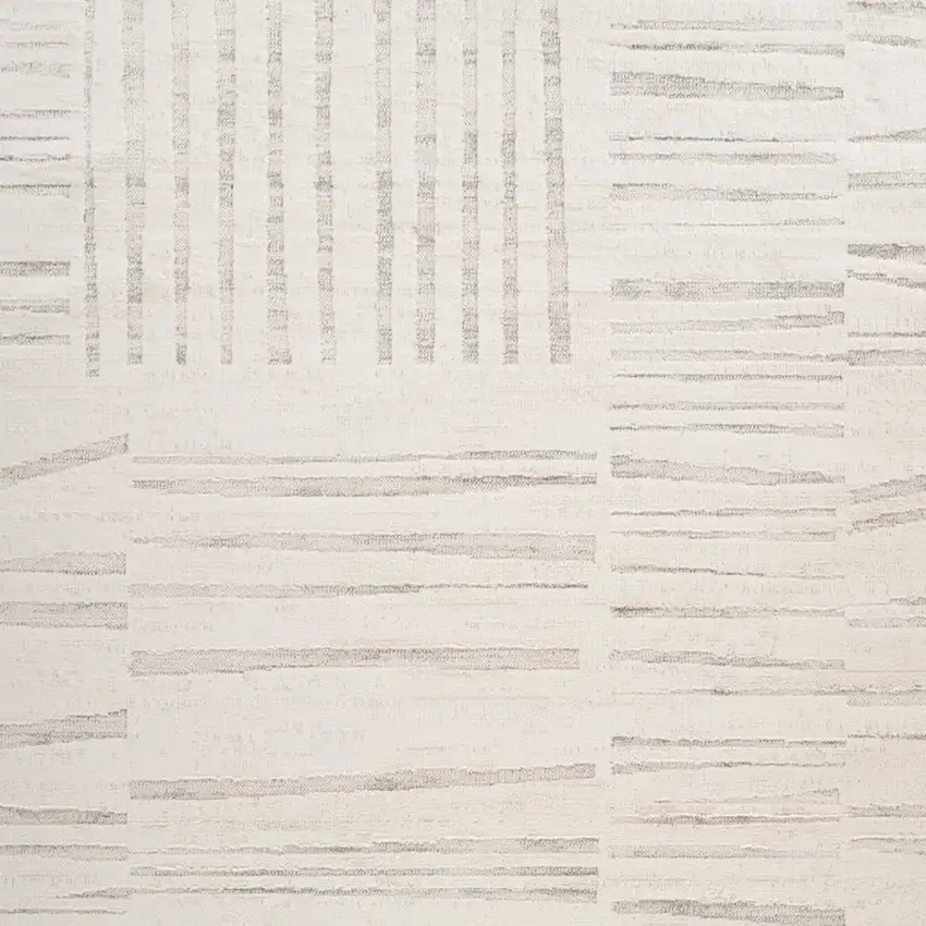 8' Gray and Beige Geometric Distressed Area Rug Photo 4