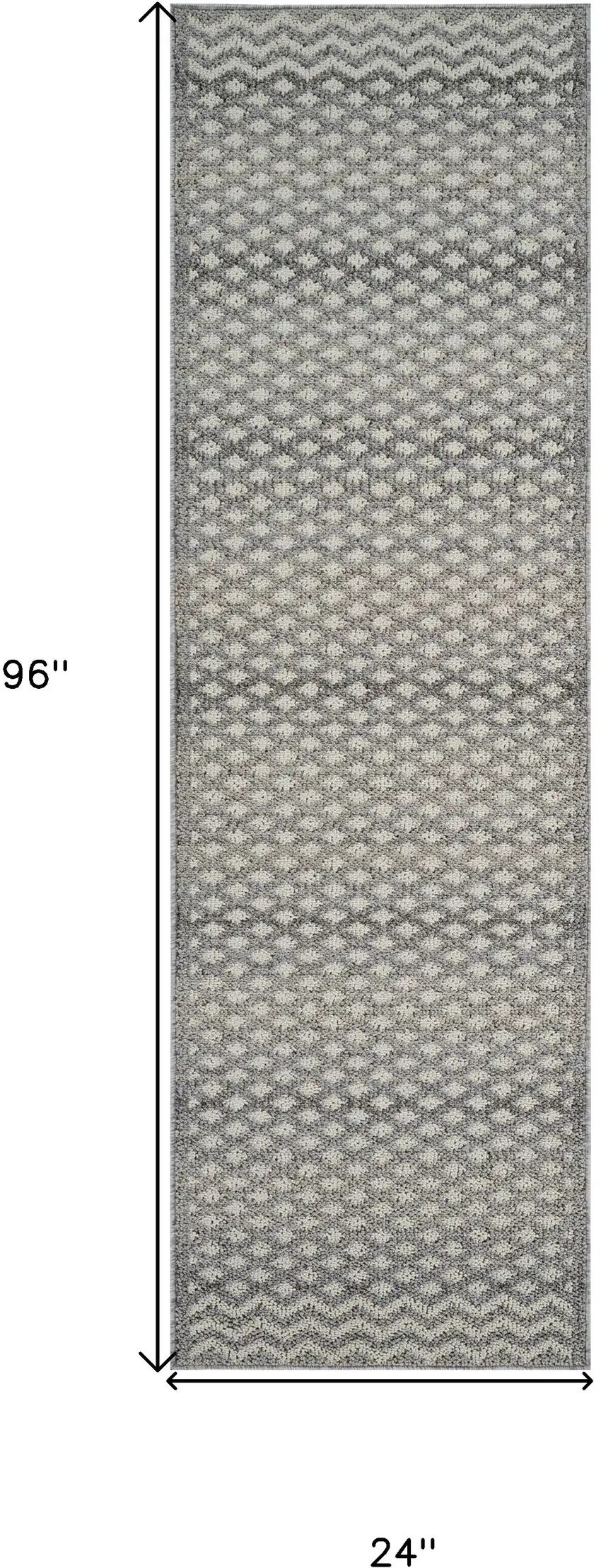 8' Gray and Beige Moroccan Distressed Area Rug Photo 3
