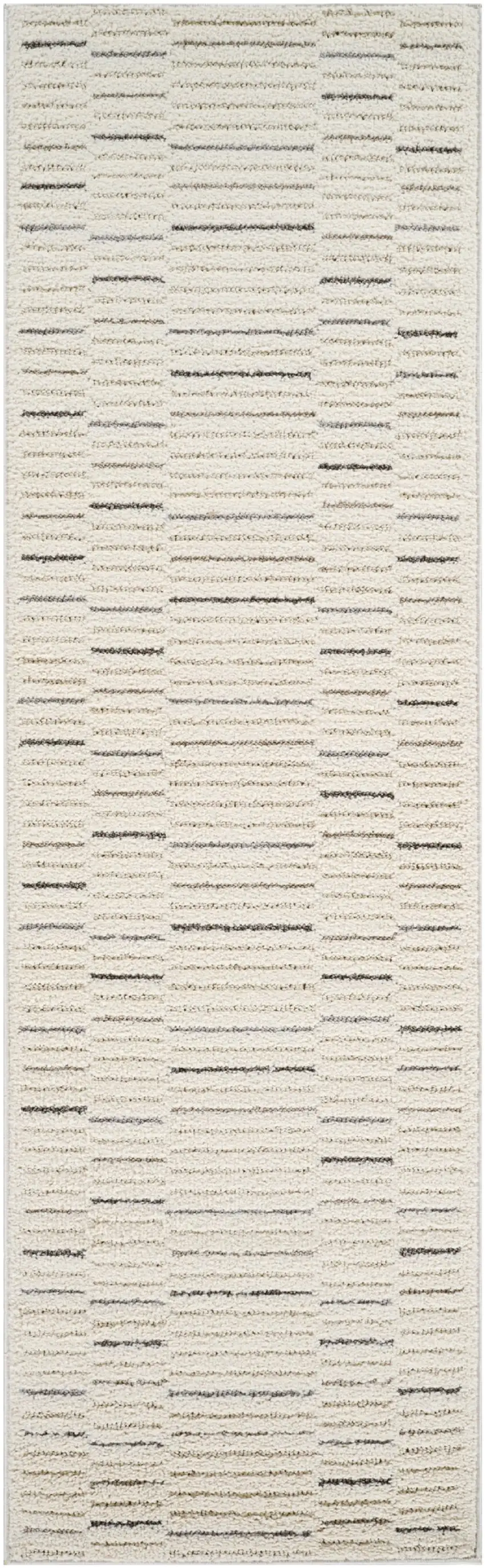 8' Gray and Cream Abstract Distressed Area Rug Photo 2
