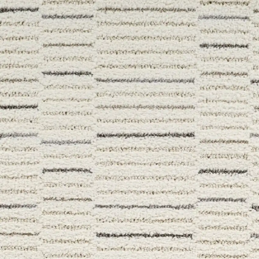 8' Gray and Cream Abstract Distressed Area Rug Photo 4