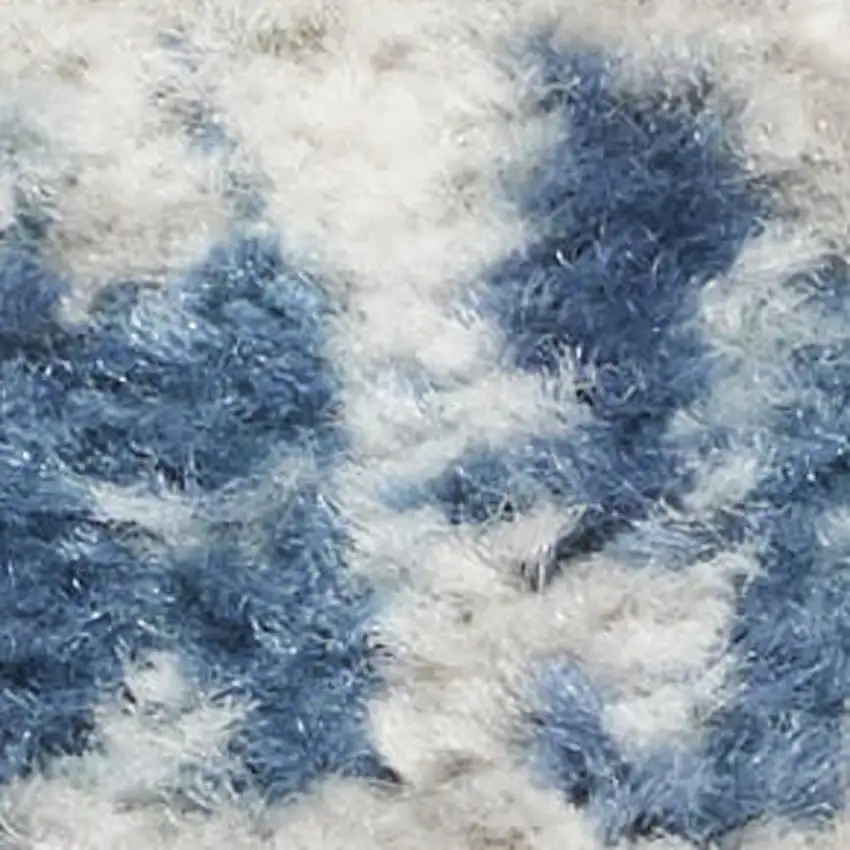 10' Gray and Ivory Square Abstract Power Loom Area Rug Photo 3