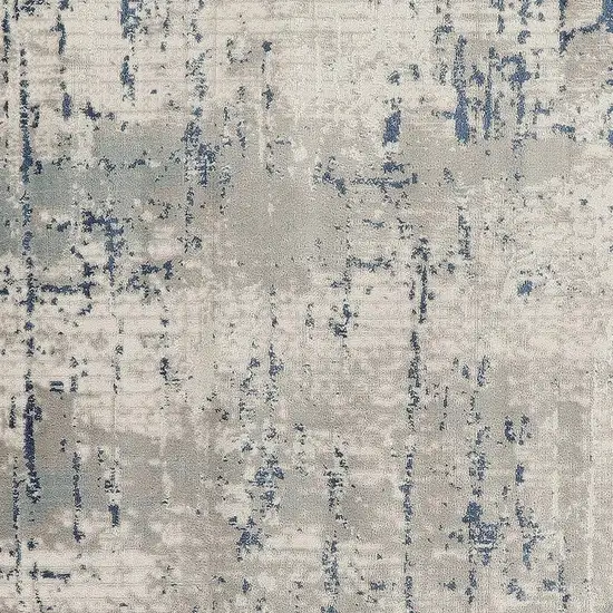 5' Gray and Ivory Square Abstract Power Loom Area Rug Photo 1