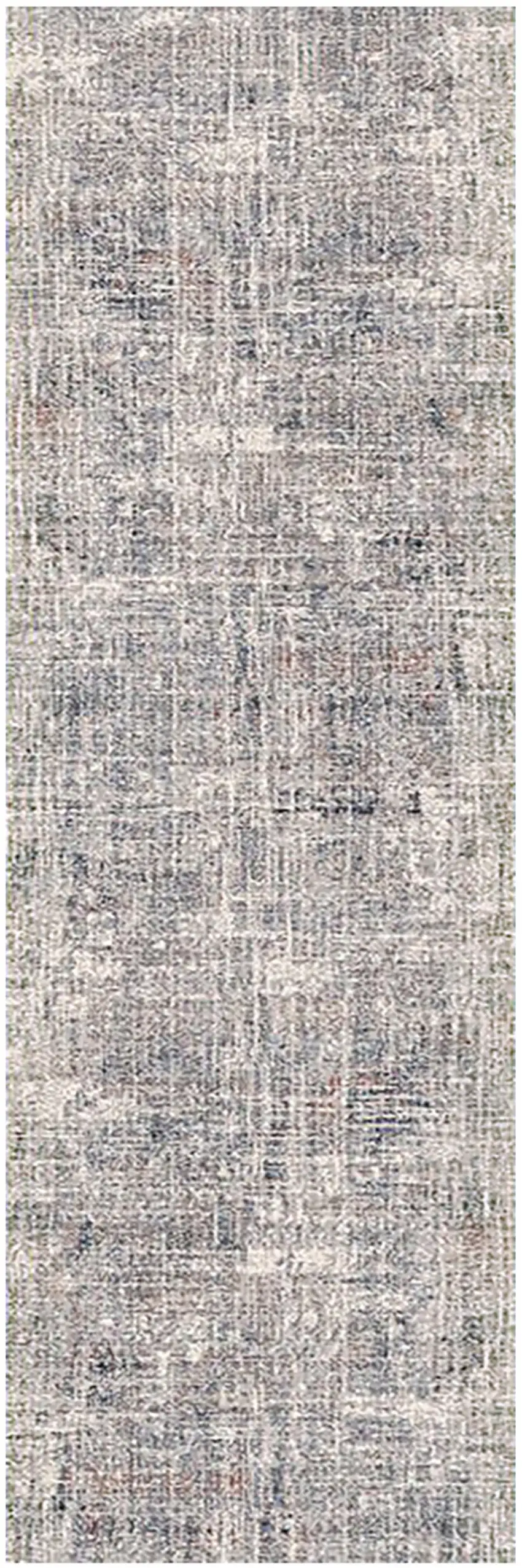 8' Gray and Orange Abstract Power Loom Runner Rug Photo 1