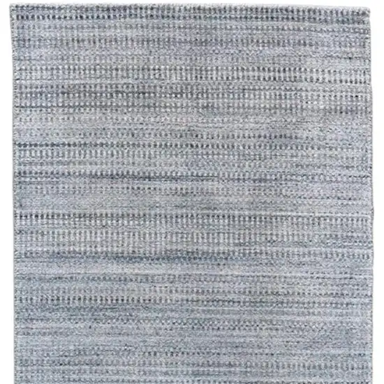 10' Gray and Purple Ombre Hand Woven Runner Rug Photo 5