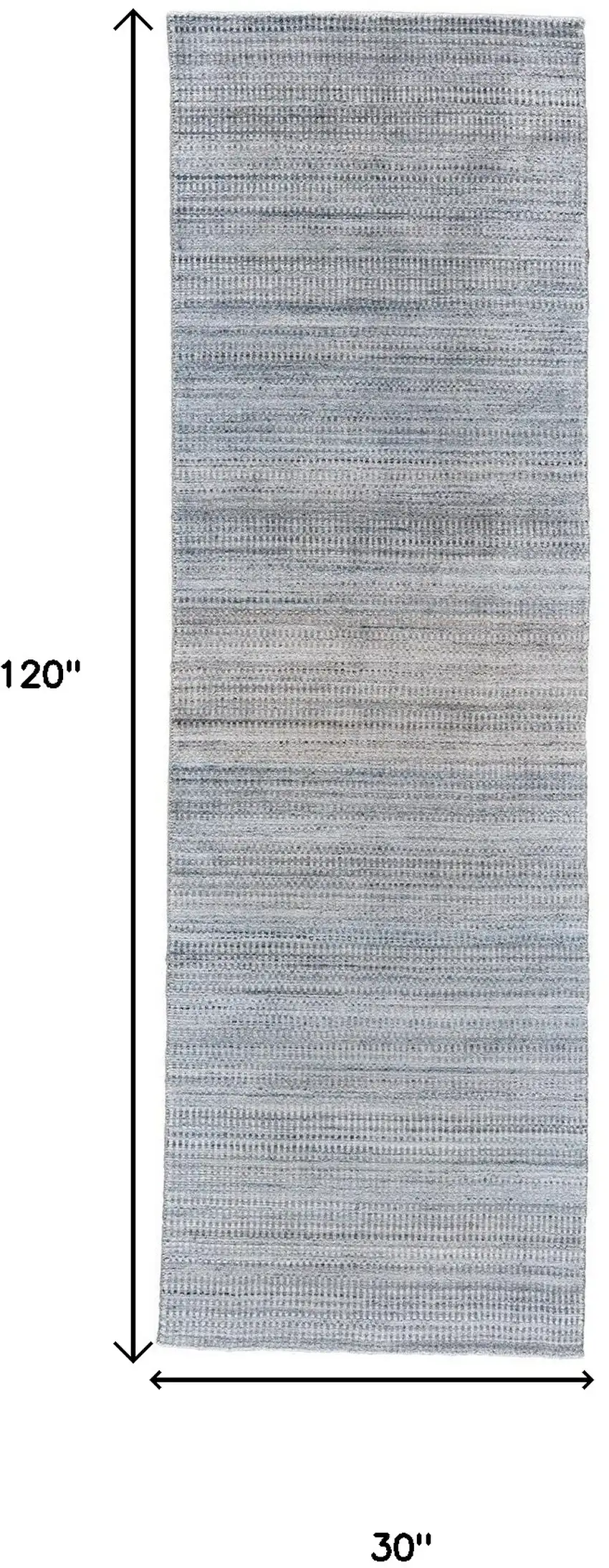 10' Gray and Purple Ombre Hand Woven Runner Rug Photo 3