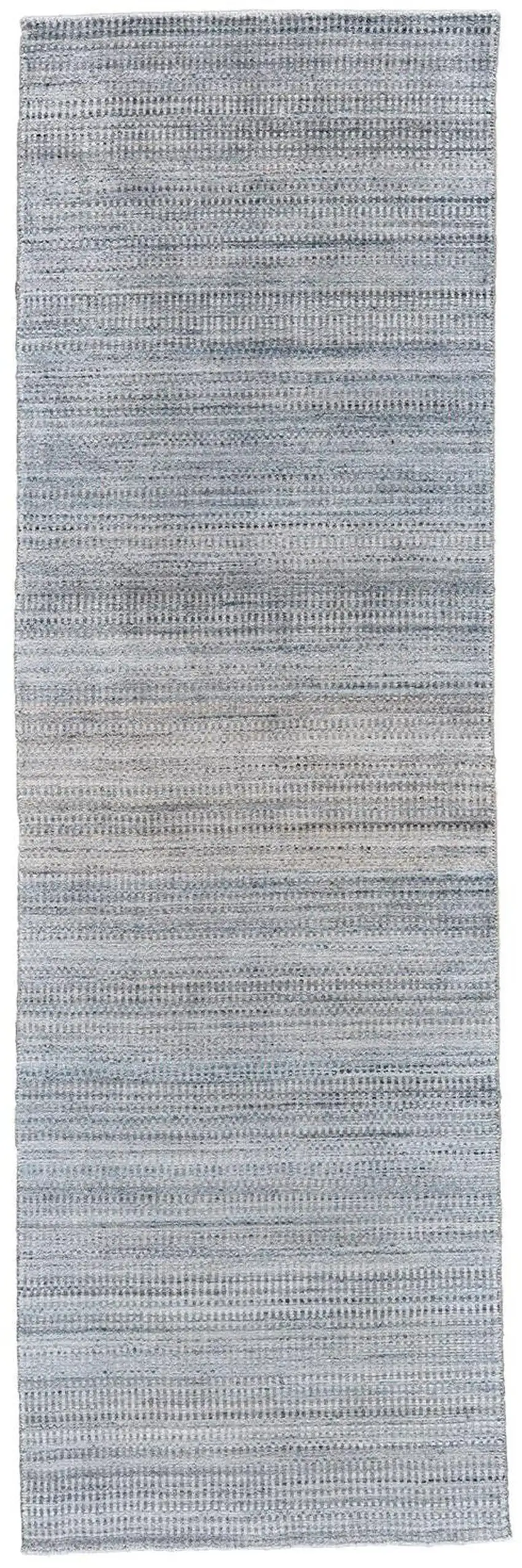 10' Gray and Purple Ombre Hand Woven Runner Rug Photo 5