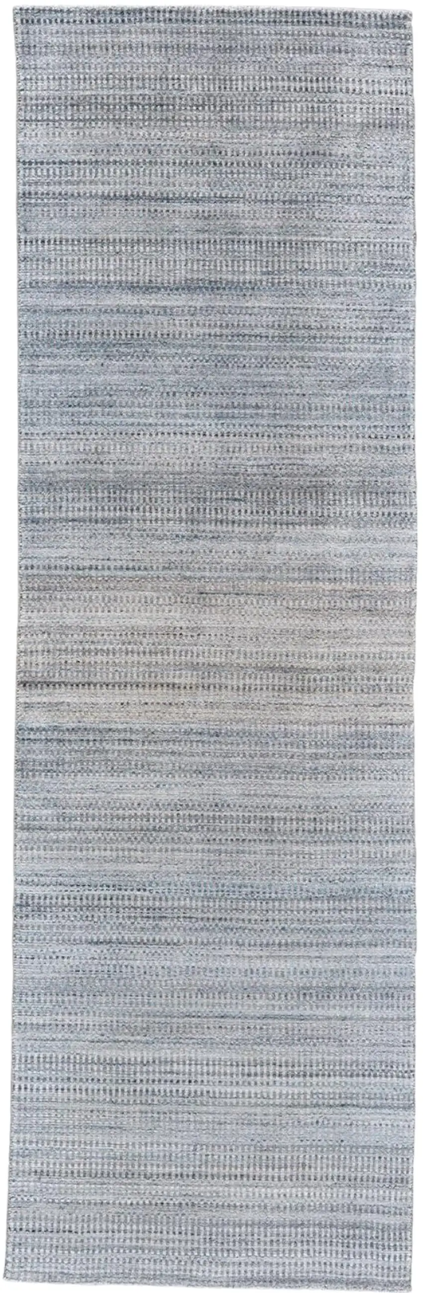 10' Gray and Purple Ombre Hand Woven Runner Rug Photo 2