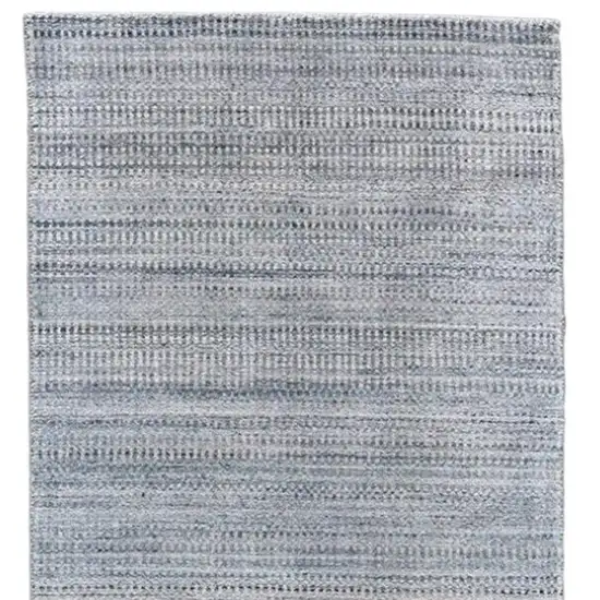 8' Gray and Purple Ombre Hand Woven Runner Rug Photo 5