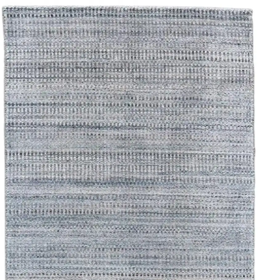 8' Gray and Purple Ombre Hand Woven Runner Rug Photo 5