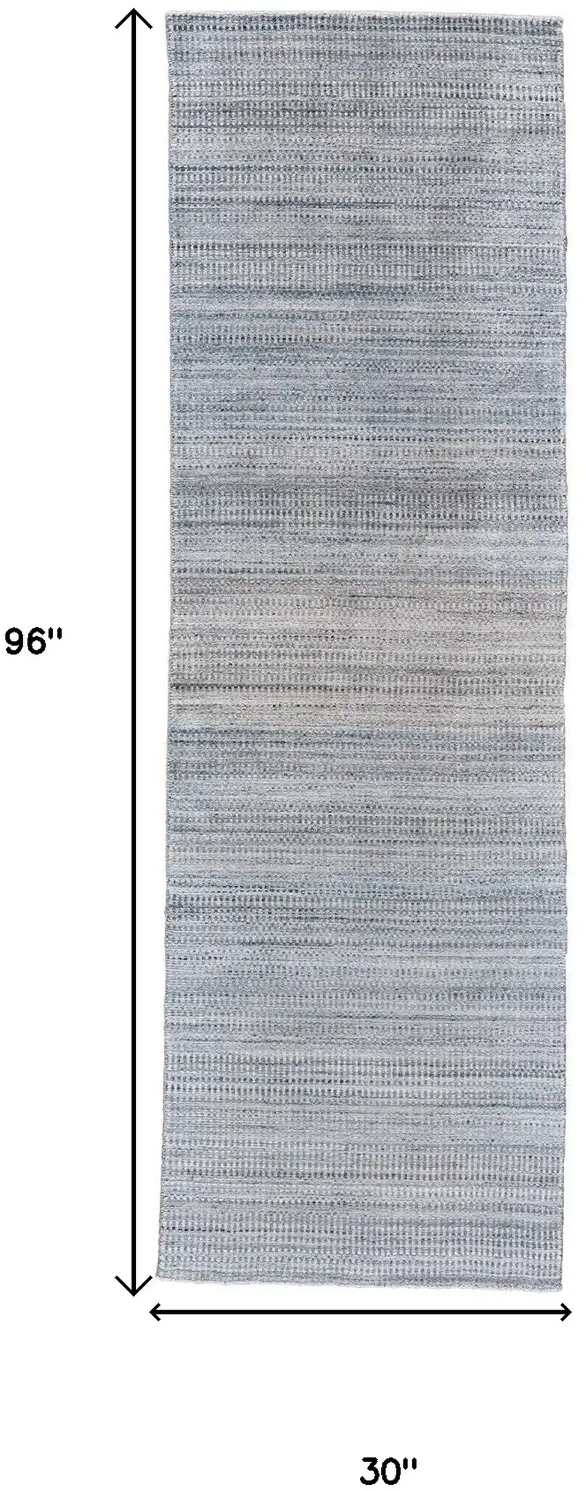 8' Gray and Purple Ombre Hand Woven Runner Rug Photo 3