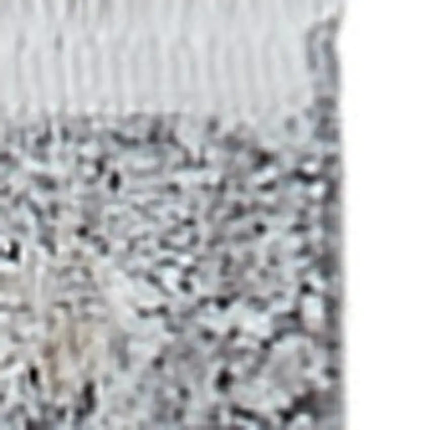 12' Gray and Silver Abstract Power Loom Worn Faded Runner Rug Photo 3