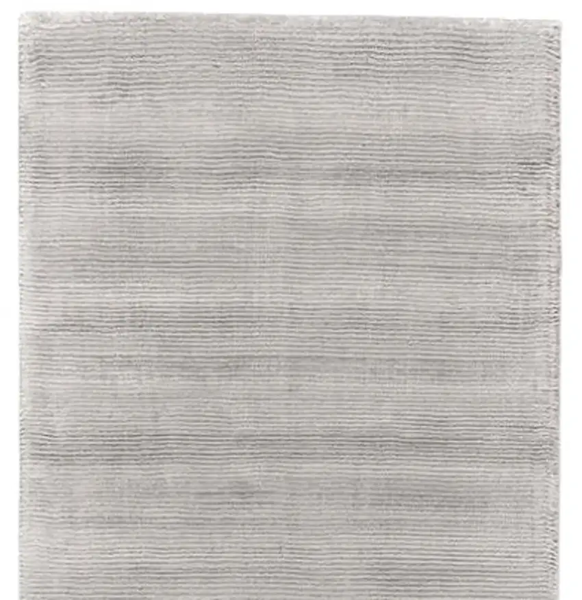 10' Gray and Silver Hand Woven Runner Rug Photo 4
