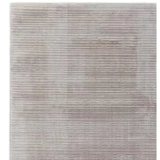 8' Gray and White Power Loom Runner Rug Photo 3