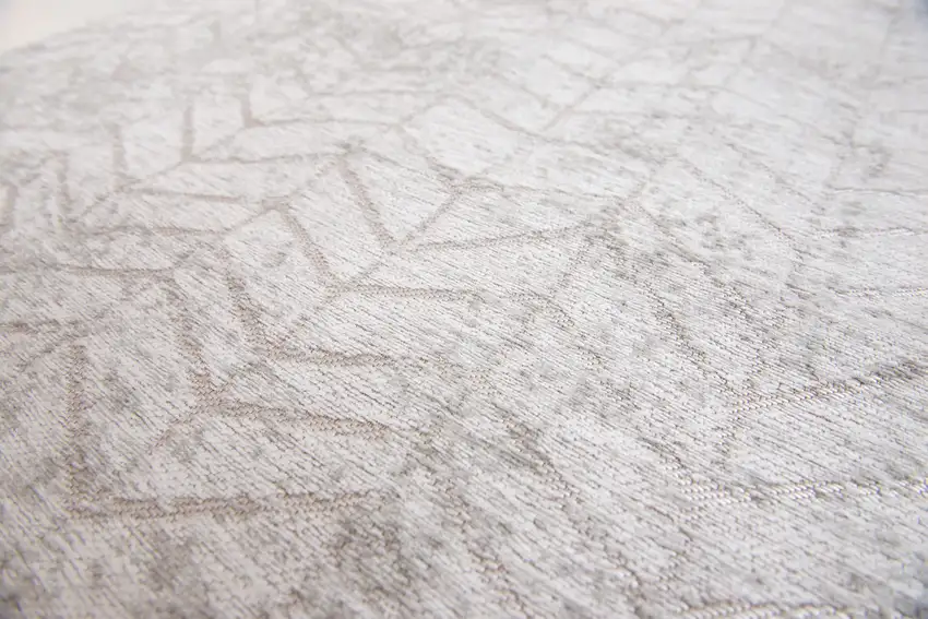 8' Gray and White Round Chevron Non Skid Area Rug Photo 9