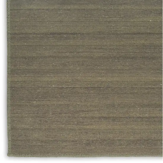 6' Green Abstract Runner Rug Photo 9