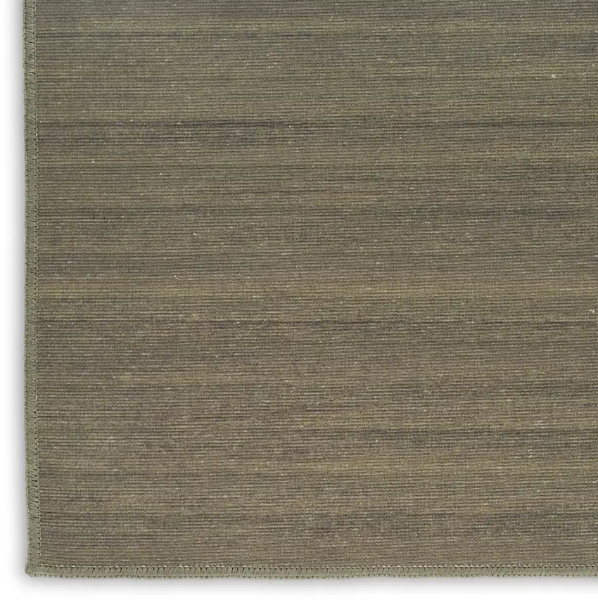 8' Green Abstract Runner Rug Photo 8
