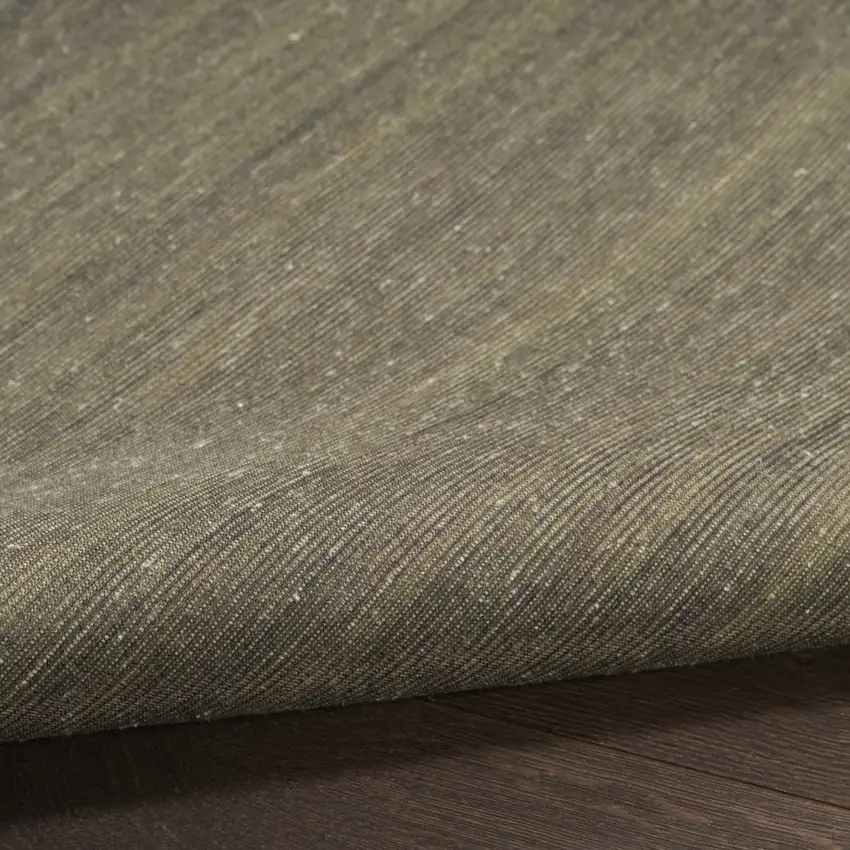 10' Green Abstract Washable Runner Rug Photo 6