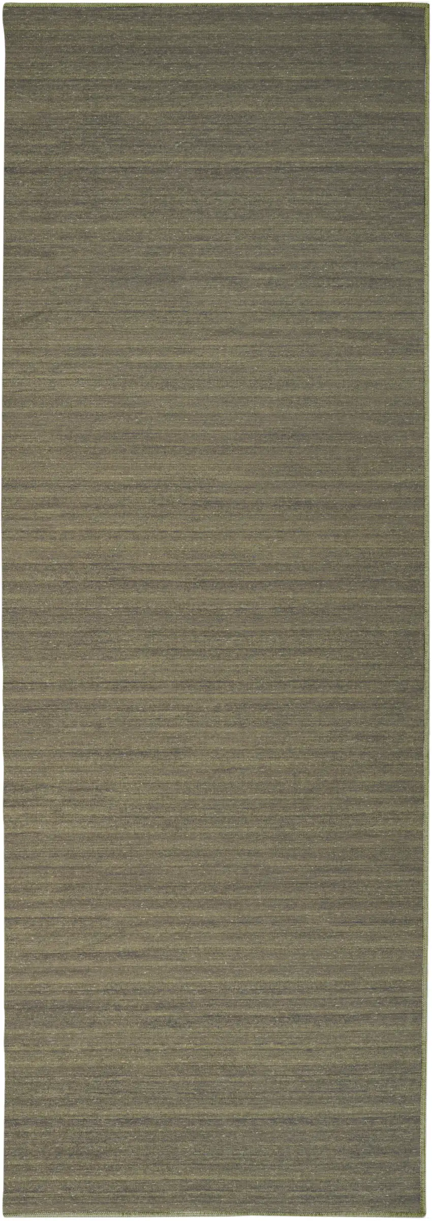 10' Green Abstract Washable Runner Rug Photo 1