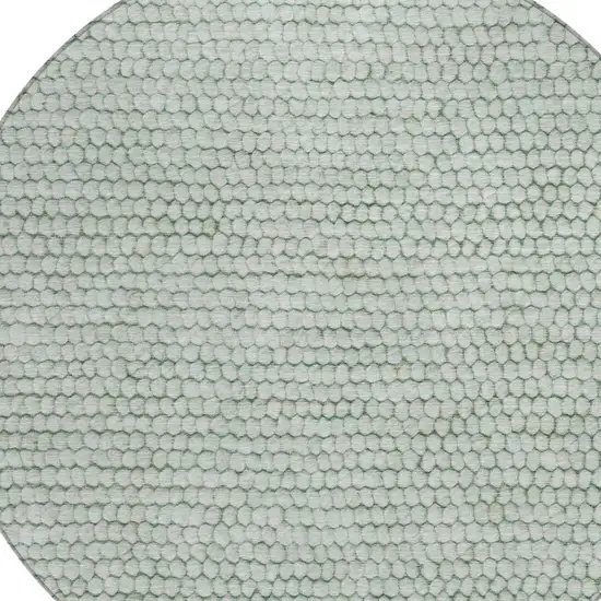 8' Green And Blue Round Striped Washable Indoor Outdoor Area Rug Photo 3