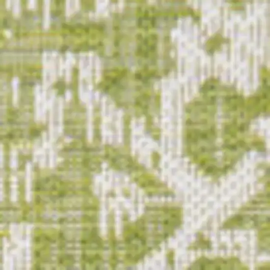 5' Green And Cream Square Medallion Indoor Outdoor Area Rug Photo 3