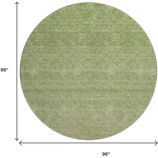8' Green And Gray Ombre Washable Round Rug With UV Protection Photo 3