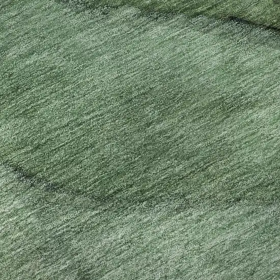 8' Green And Ivory Abstract Washable Round Rug With UV Protection Photo 9