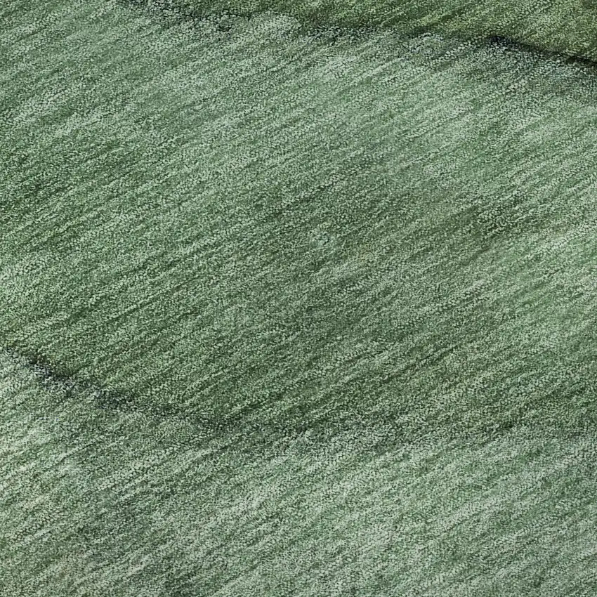 8' Green And Ivory Abstract Washable Round Rug With UV Protection Photo 9