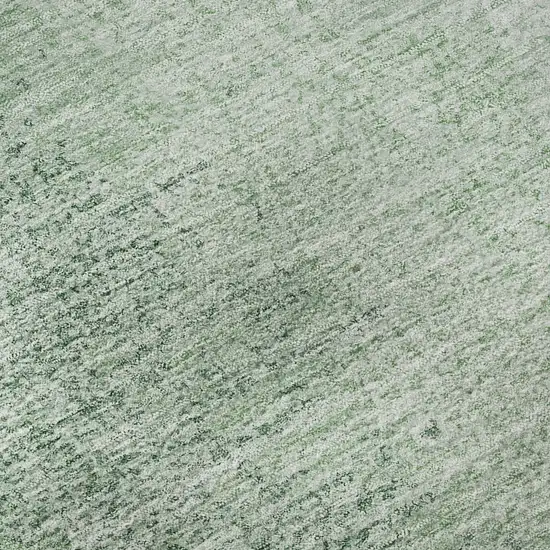 8' Green And Ivory Ombre Washable Round Rug With UV Protection Photo 9