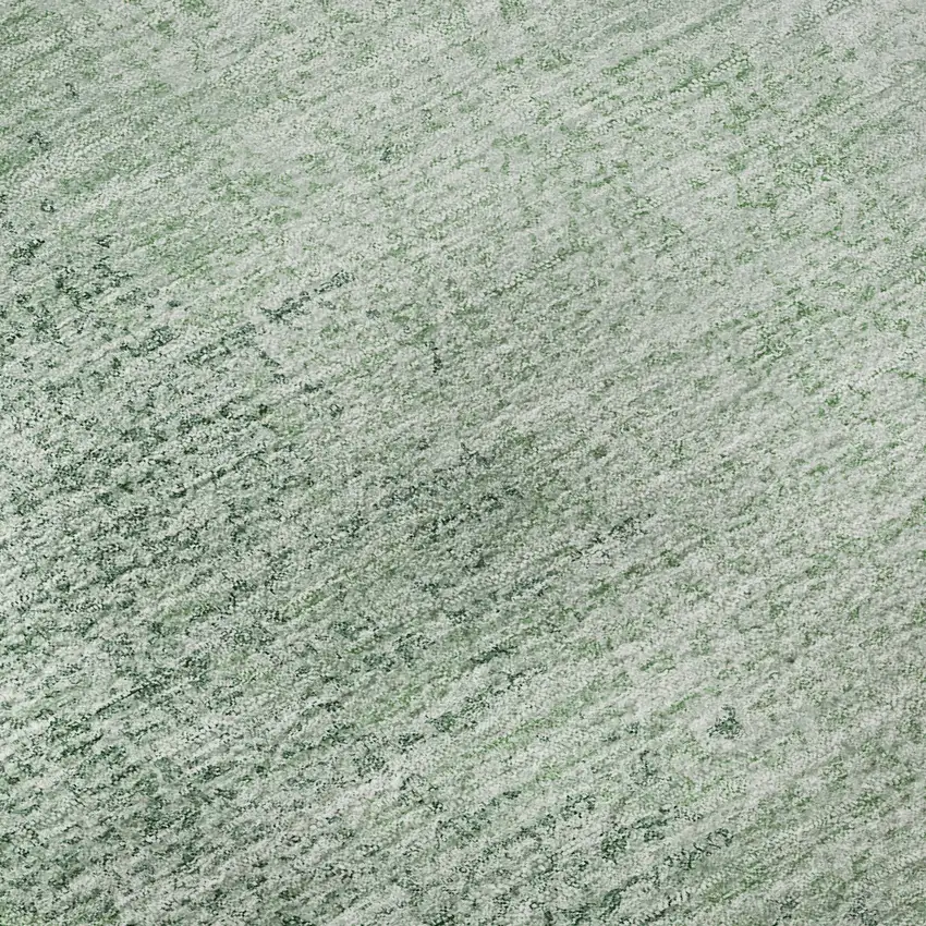 8' Green And Ivory Ombre Washable Round Rug With UV Protection Photo 9