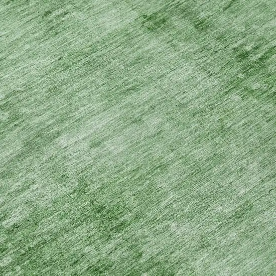 8' Green And Ivory Round Abstract Washable Indoor Outdoor Area Rug Photo 8